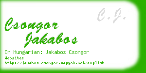 csongor jakabos business card